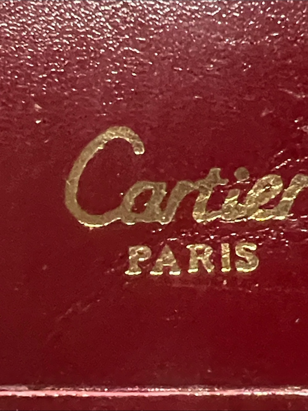 LOW START Cartier Red and Gold Logo Leather Case Agenda - Picture 4 of 5